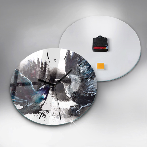 Reloj de pared redondo Pájaros pintados