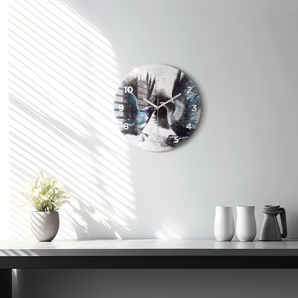 Reloj de pared redondo Pájaros pintados