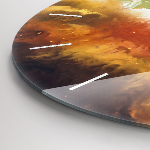 Reloj de cristal redondo Imagen abstracta