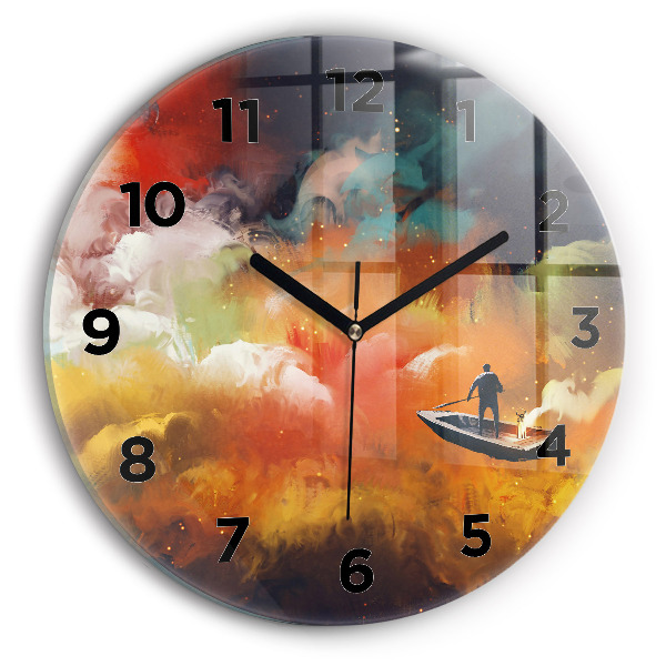 Reloj de cristal redondo Imagen abstracta