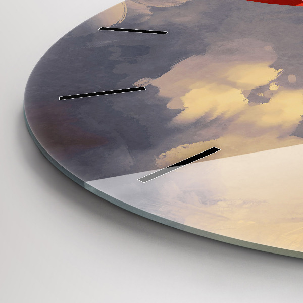 Reloj redondo pared Barcos de papel