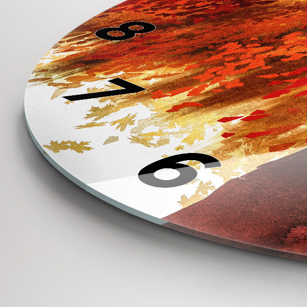 Reloj de cristal redondo Novia en otoño