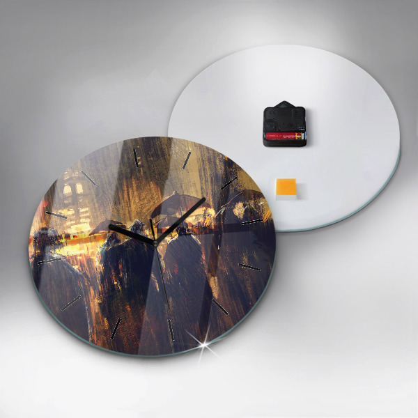 Reloj de cristal redondo Impresionismo en el arte Mercado