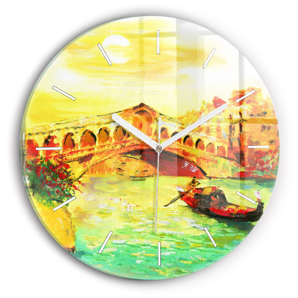 Reloj redondo pared Puente de Rialto de Venecia
