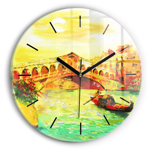 Reloj redondo pared Puente de Rialto de Venecia