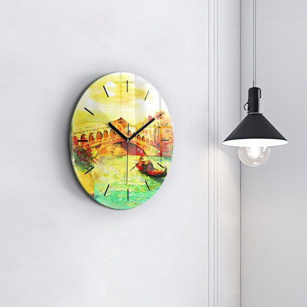 Reloj redondo pared Puente de Rialto de Venecia