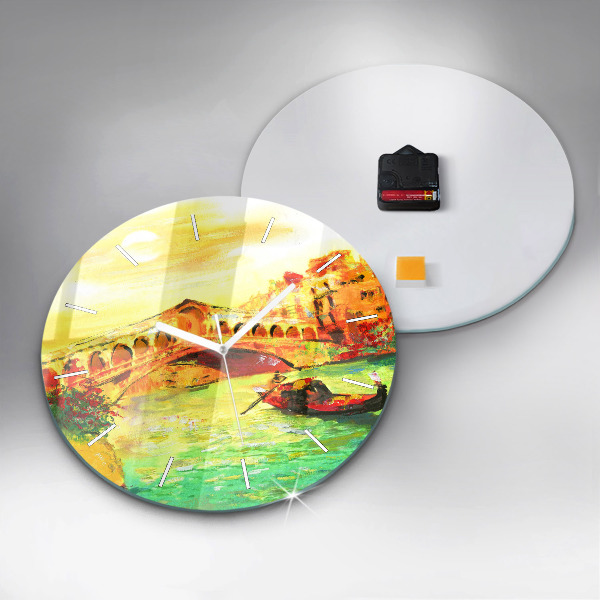 Reloj redondo pared Puente de Rialto de Venecia