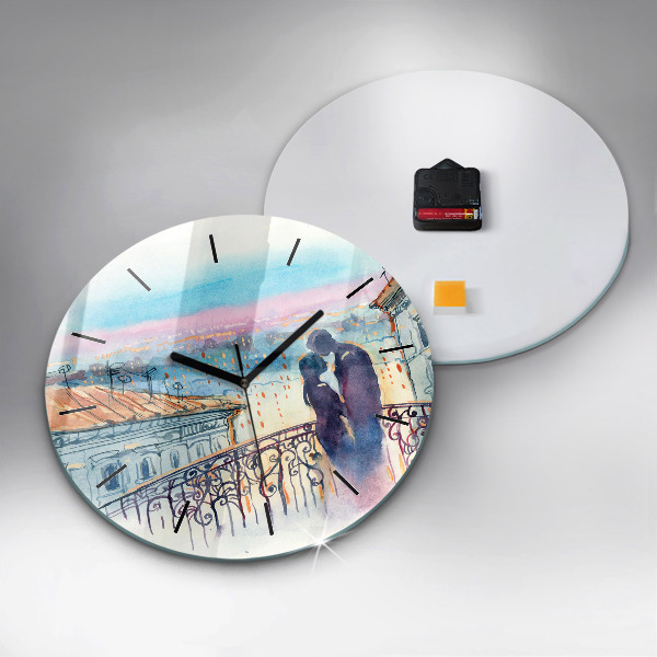 Reloj de pared redondo Gente en acuarela