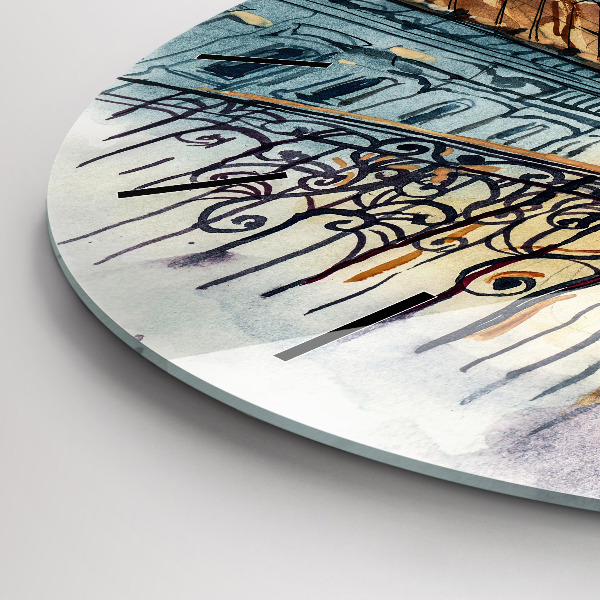 Reloj de pared redondo Gente en acuarela