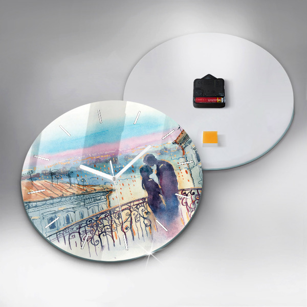 Reloj de pared redondo Gente en acuarela