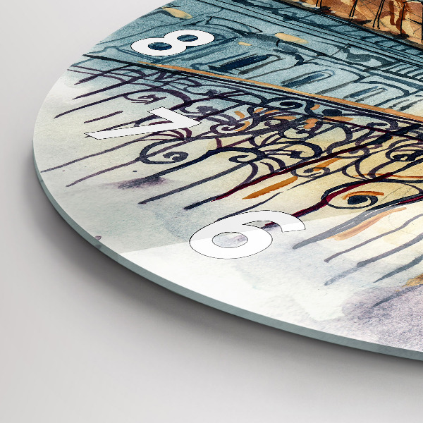 Reloj de pared redondo Gente en acuarela