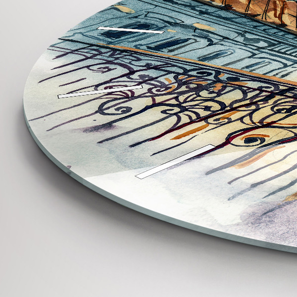 Reloj de pared redondo Gente en acuarela