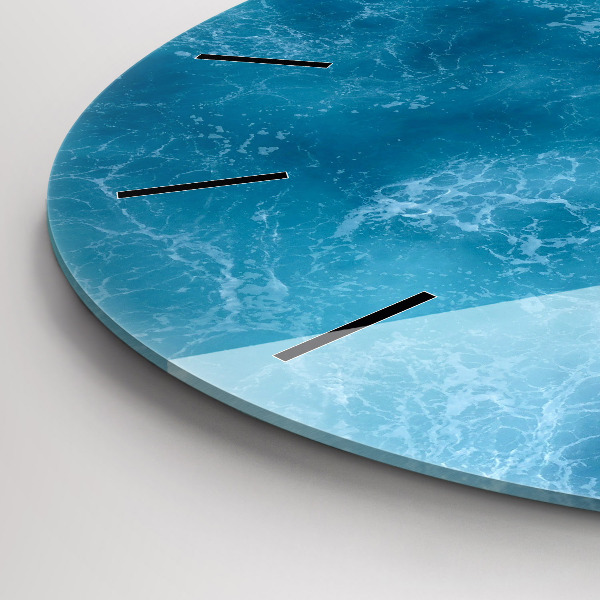 Reloj de cristal redondo Agua de mar