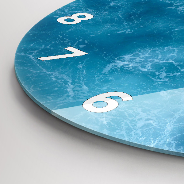 Reloj de cristal redondo Agua de mar