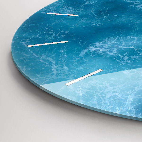 Reloj de cristal redondo Agua de mar