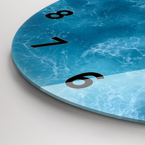 Reloj de cristal redondo Agua de mar