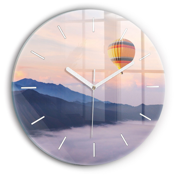 Reloj de cristal redondo Hermoso paisaje