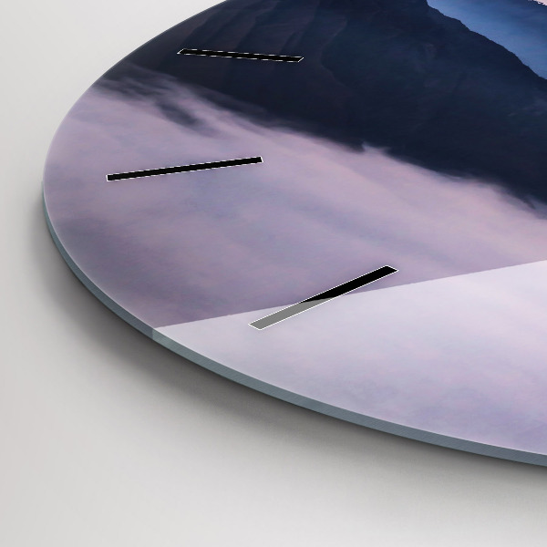 Reloj de cristal redondo Hermoso paisaje