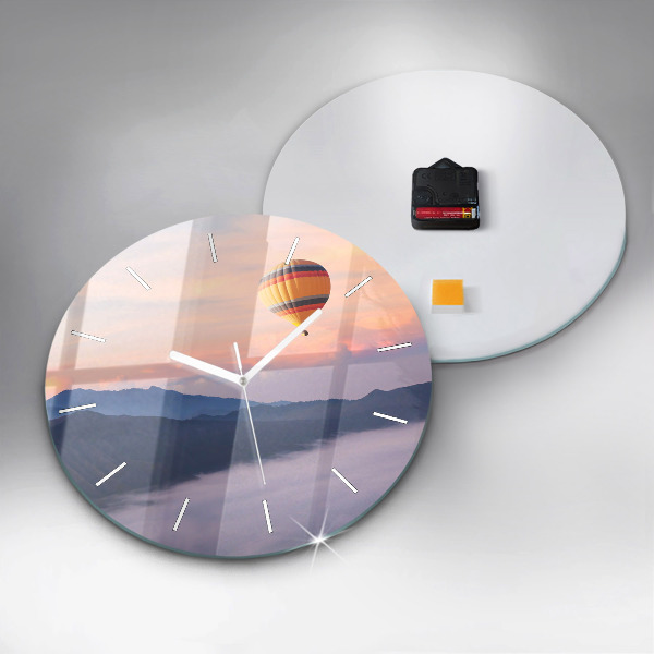 Reloj de cristal redondo Hermoso paisaje
