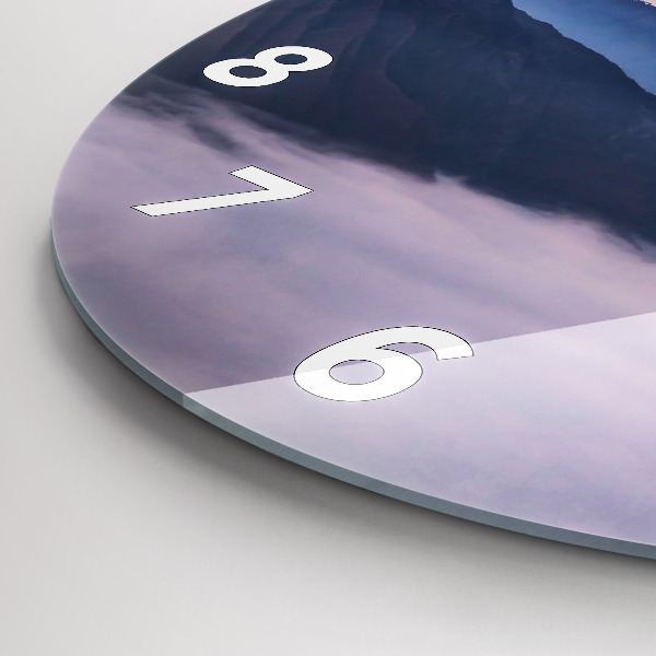 Reloj de cristal redondo Hermoso paisaje