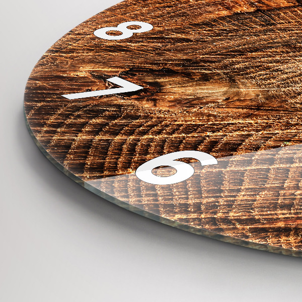 Reloj redondo pared Viejo tronco de árbol