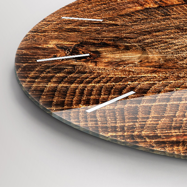 Reloj redondo pared Viejo tronco de árbol