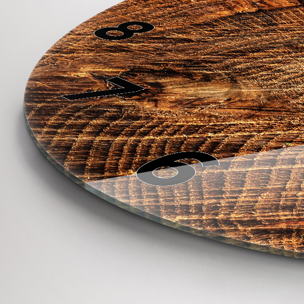 Reloj redondo pared Viejo tronco de árbol