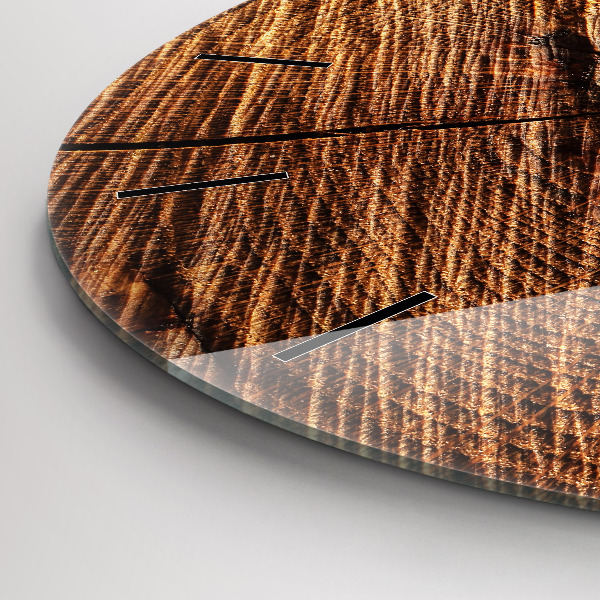 Reloj de cristal redondo Madera decorativa