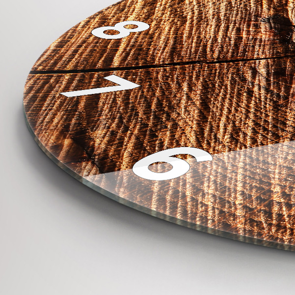 Reloj de cristal redondo Madera decorativa