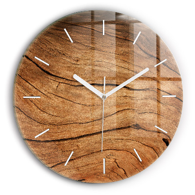 Reloj de pared redondo Madera vieja