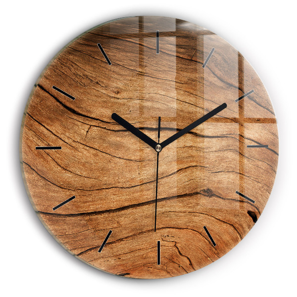 Reloj de pared redondo Madera vieja