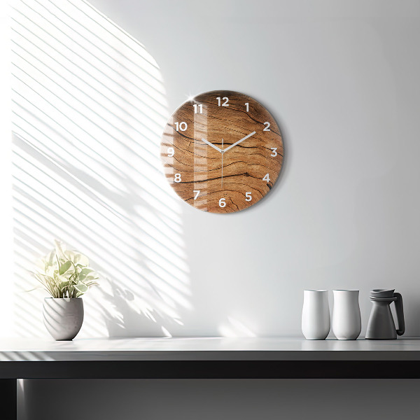 Reloj de pared redondo Madera vieja