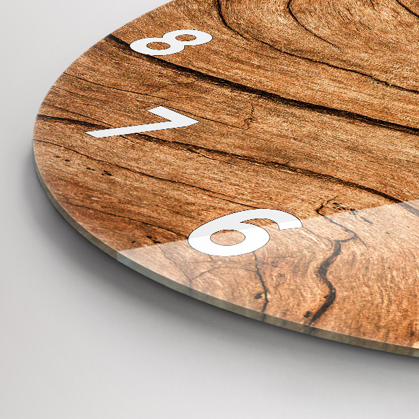 Reloj de pared redondo Madera vieja