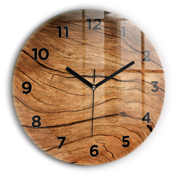 Reloj de pared redondo Madera vieja