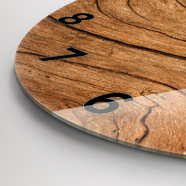 Reloj de pared redondo Madera vieja