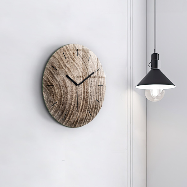 Reloj de cristal redondo Tronco de árbol