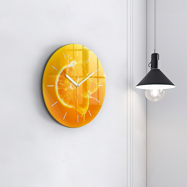 Reloj redondo pared Naranja