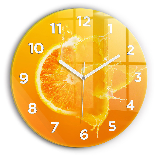 Reloj redondo pared Naranja