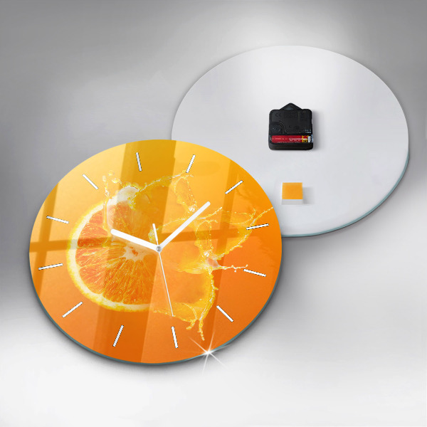 Reloj redondo pared Naranja