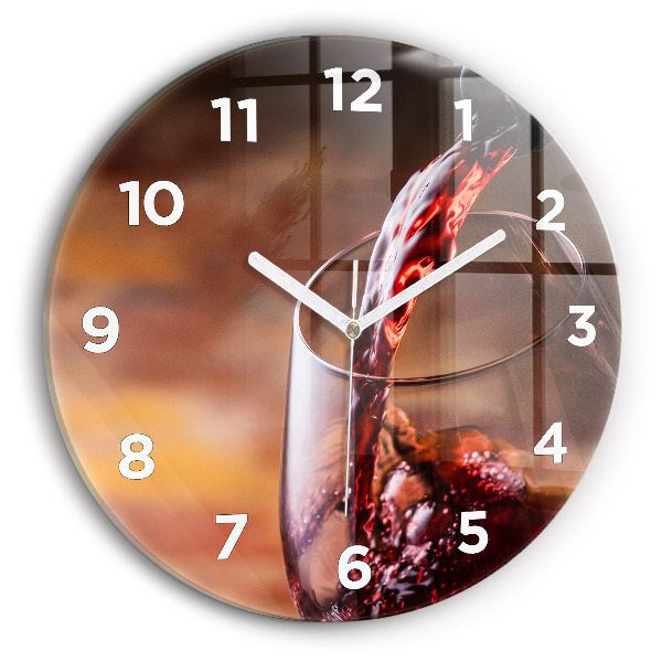Reloj de cristal redondo Copa de vino