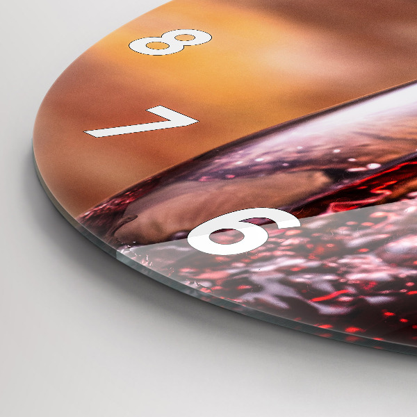 Reloj de cristal redondo Copa de vino