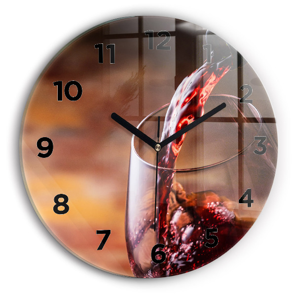 Reloj de cristal redondo Copa de vino