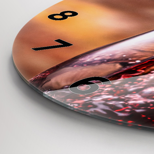 Reloj de cristal redondo Copa de vino