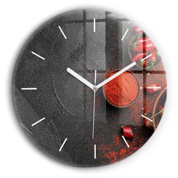 Reloj de pared redondo Pimientos rojos