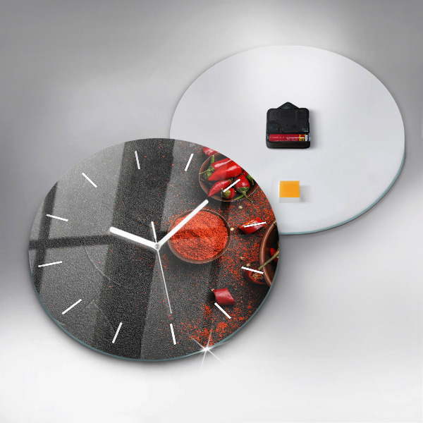 Reloj de pared redondo Pimientos rojos
