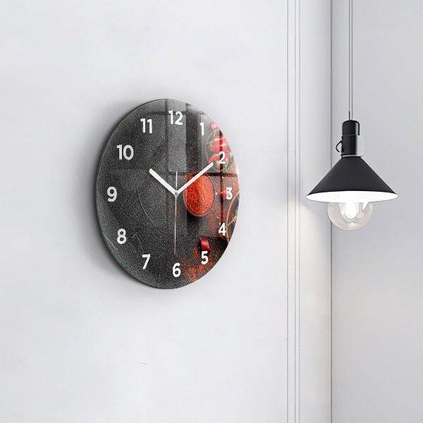 Reloj de pared redondo Pimientos rojos