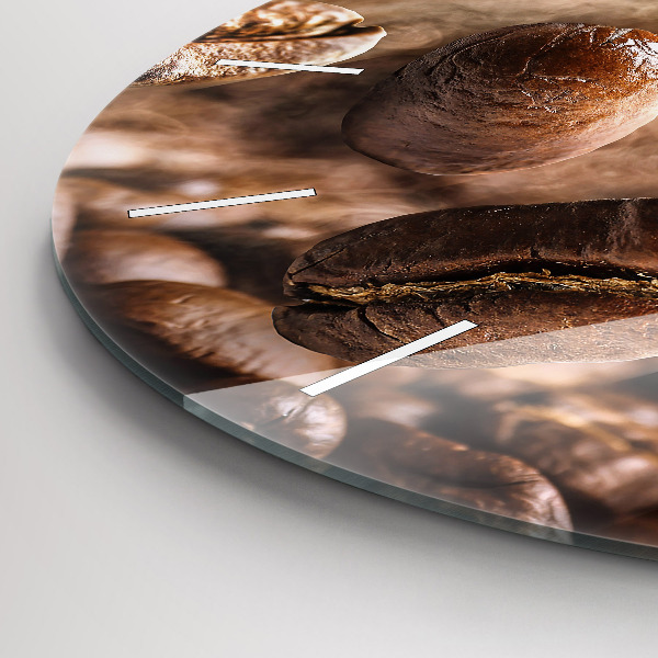 Reloj de cristal redondo Granos de café