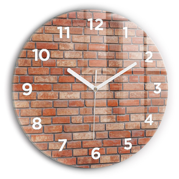 Reloj redondo pared Pared de ladrillos