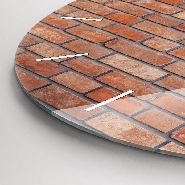 Reloj redondo pared Pared de ladrillos