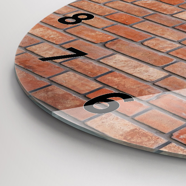 Reloj redondo pared Pared de ladrillos